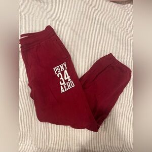 ps new york aeropostale boy’s maroon red sweatpants
